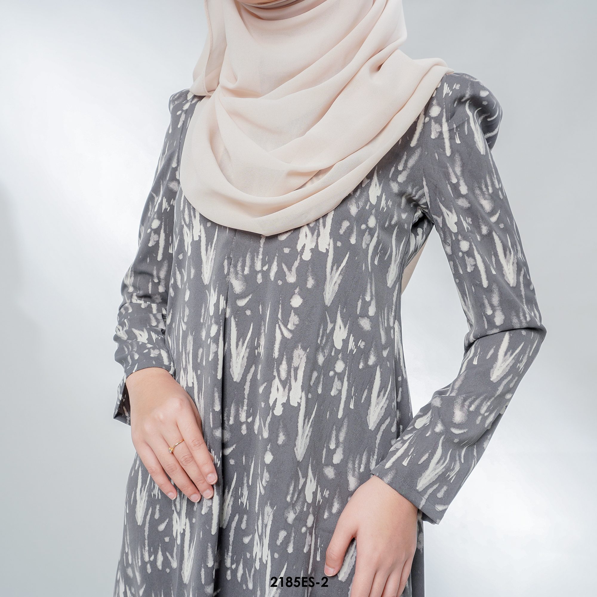 Estella Kurung in Grey (2185ES-2) - Image 5