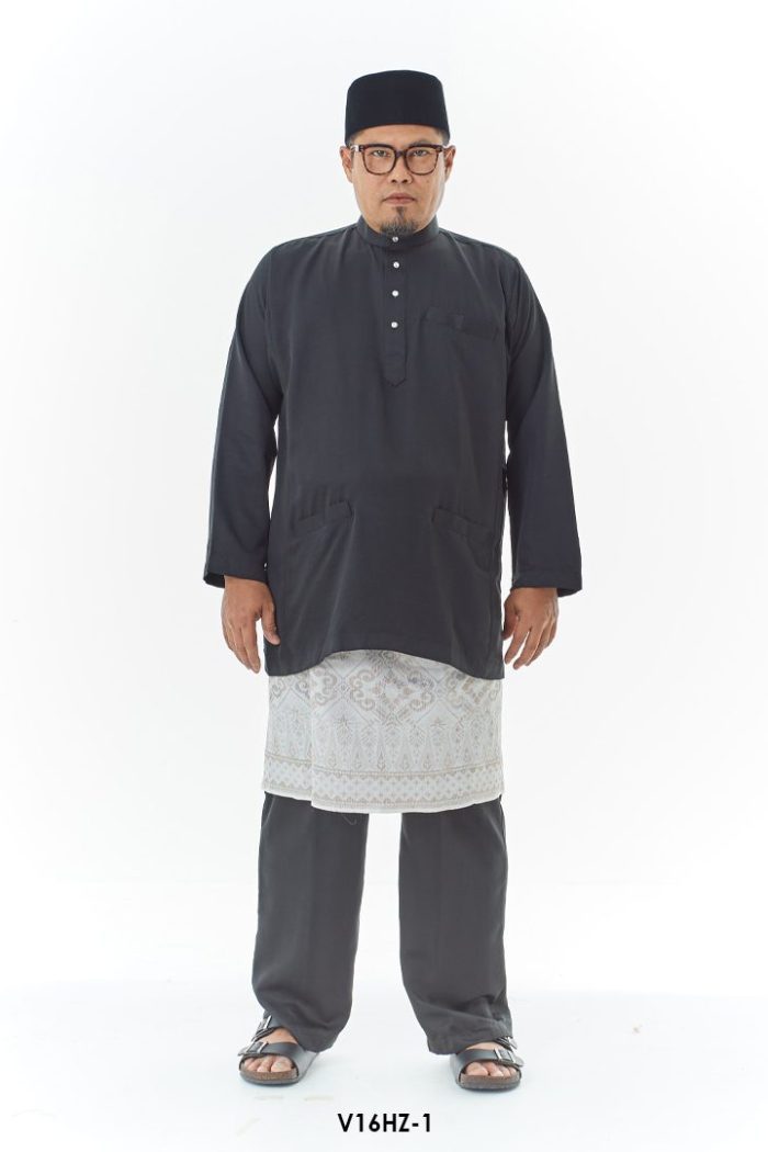 Harriz Baju Melayu in Black (V16HZ-1)