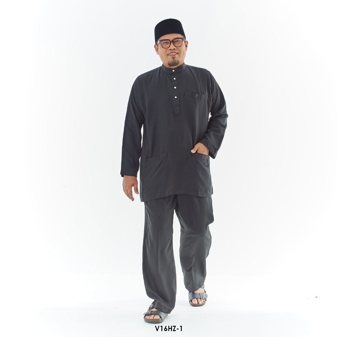 Harriz Baju Melayu in Black (V16HZ-1) - Image 3