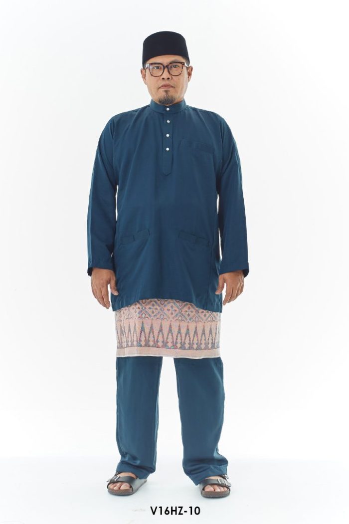 Harriz Baju Melayu in Prussian Blue (V16HZ-10)