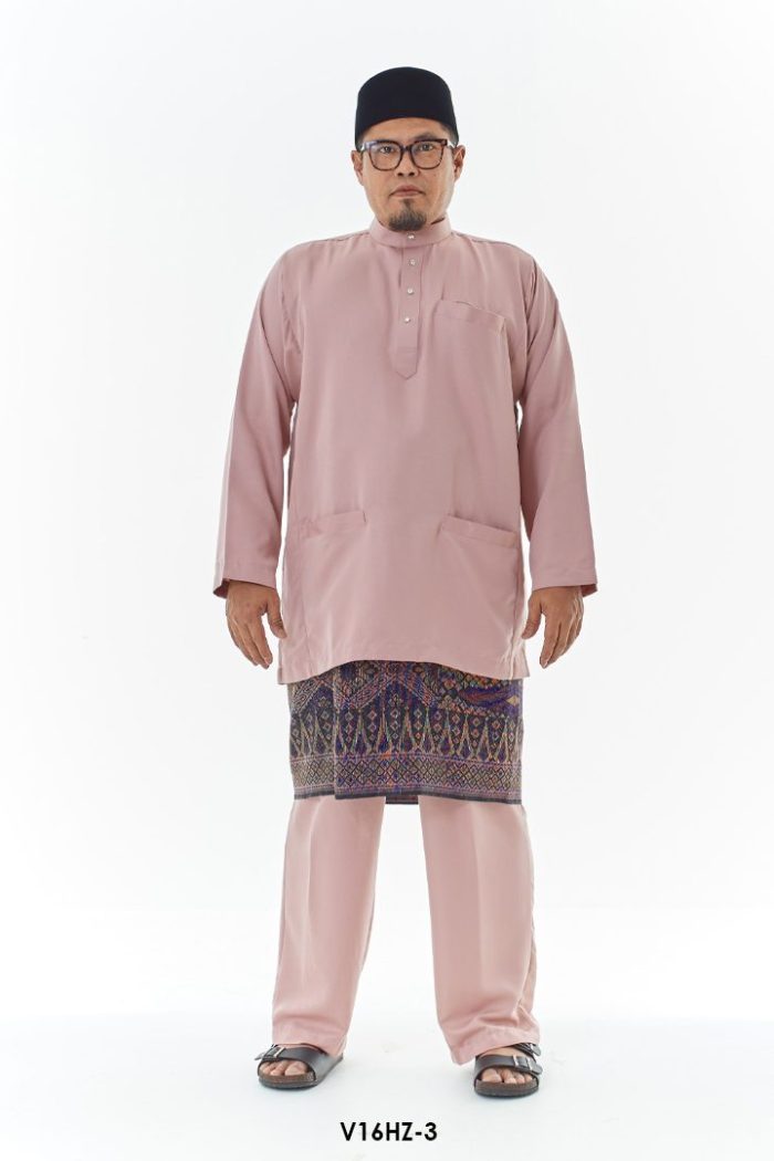 Harriz Baju Melayu in Dusty Pink (V16HZ-3)