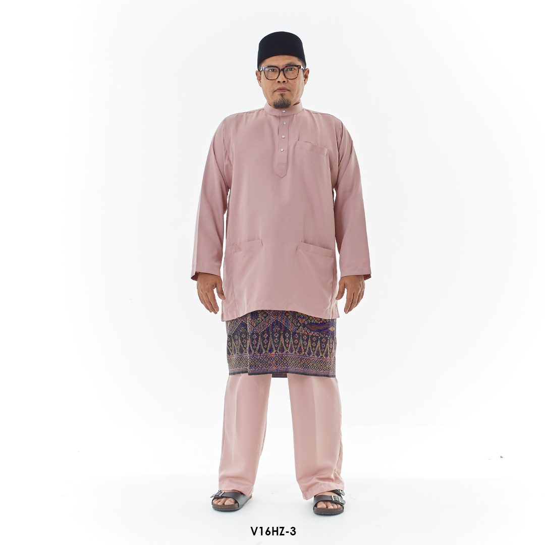 Harriz Baju Melayu in Dusty Pink (V16HZ-3)