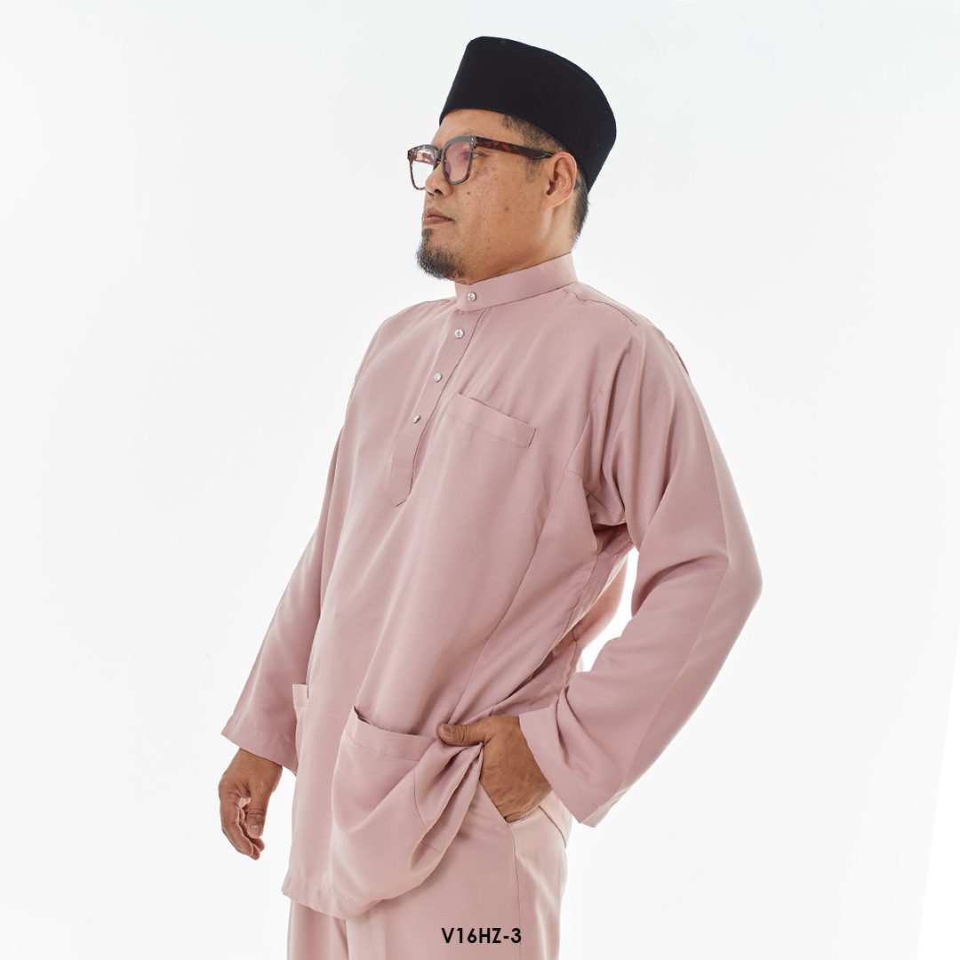 Harriz Baju Melayu in Dusty Pink (V16HZ-3) - Image 3