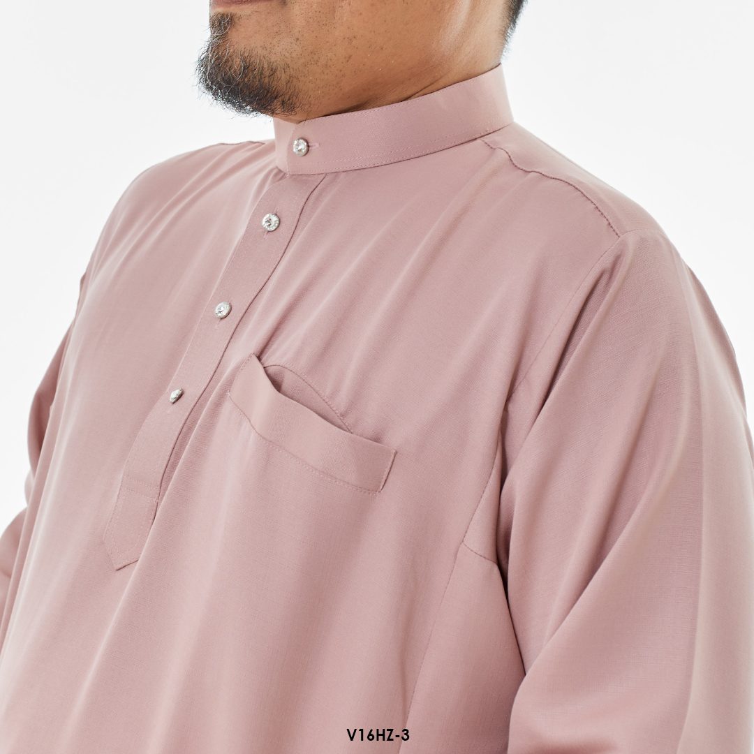 Harriz Baju Melayu in Dusty Pink (V16HZ-3) - Image 4