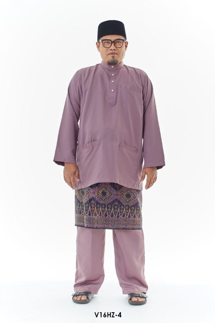 Harriz Baju Melayu in Dusty Purple (V16HZ-4)