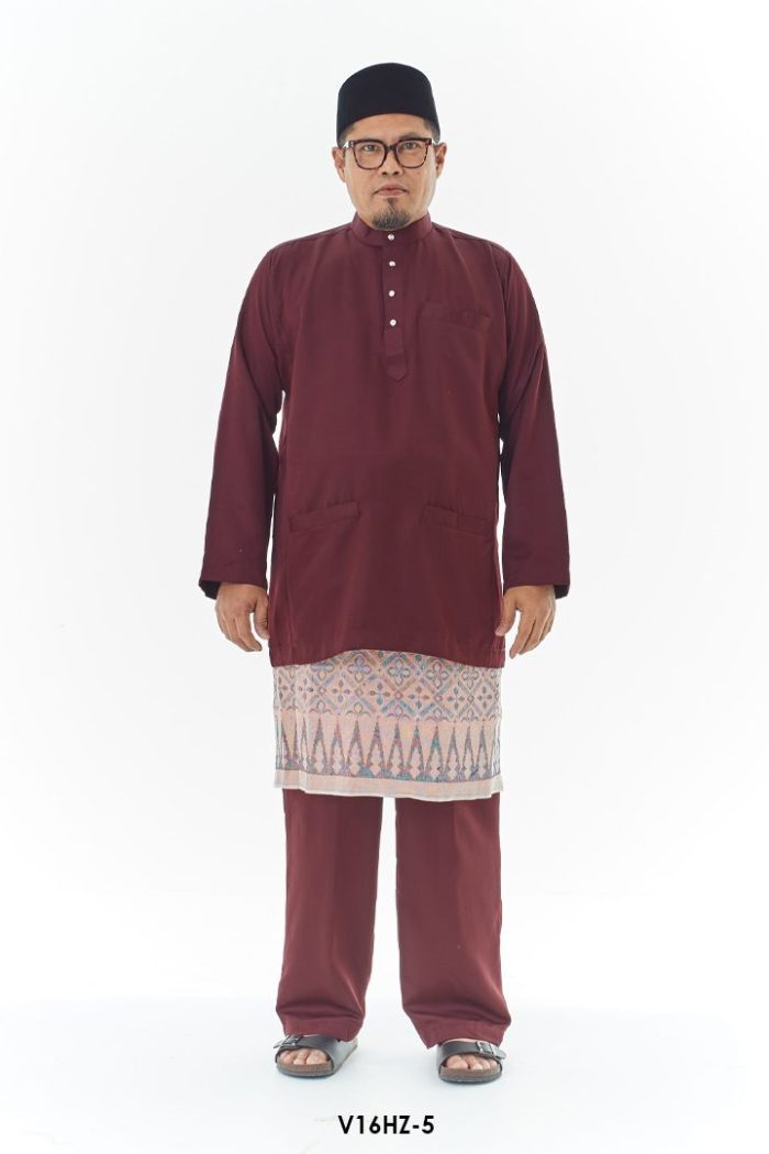 Harriz Baju Melayu in Dark Brown (V16HZ-5)