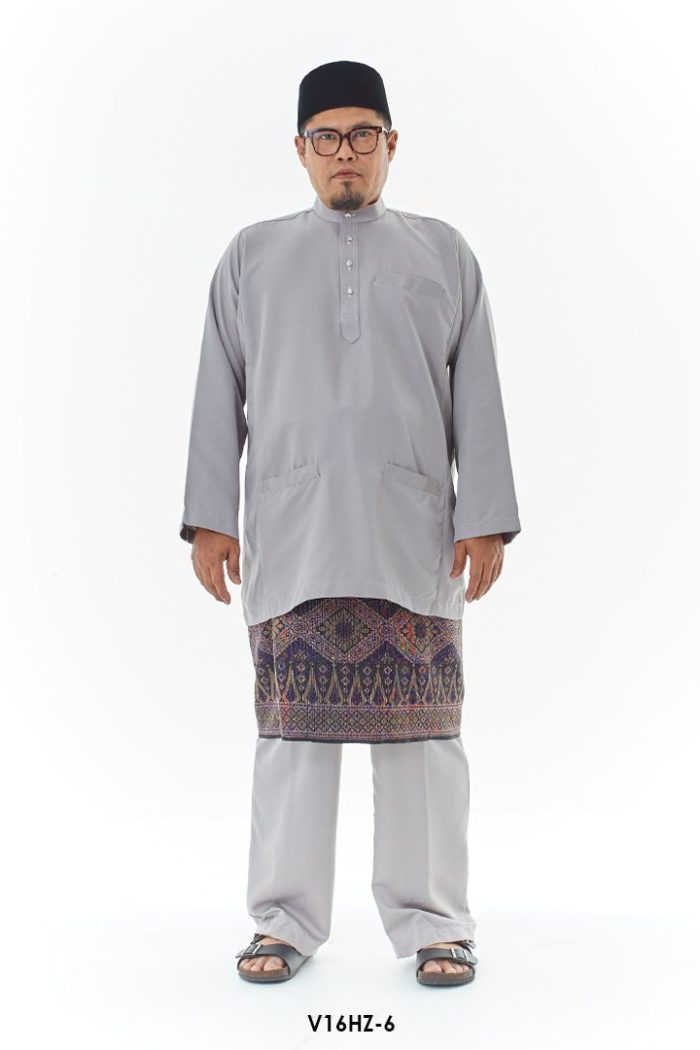 Harriz Baju Melayu in Grey (V16HZ-6)