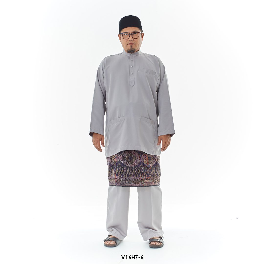 Harriz Baju Melayu in Grey (V16HZ-6)