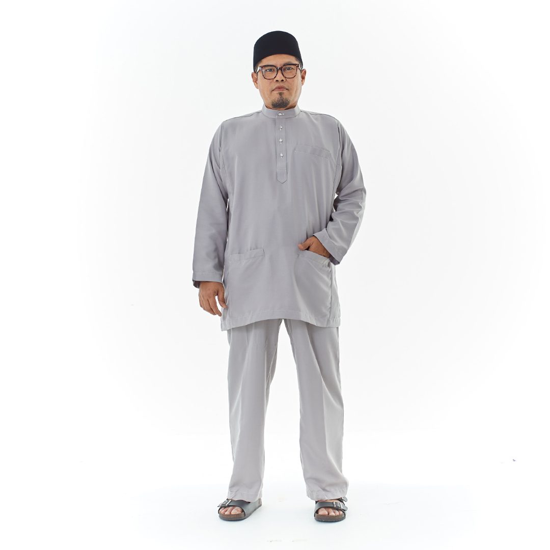 Harriz Baju Melayu in Grey (V16HZ-6) - Image 2