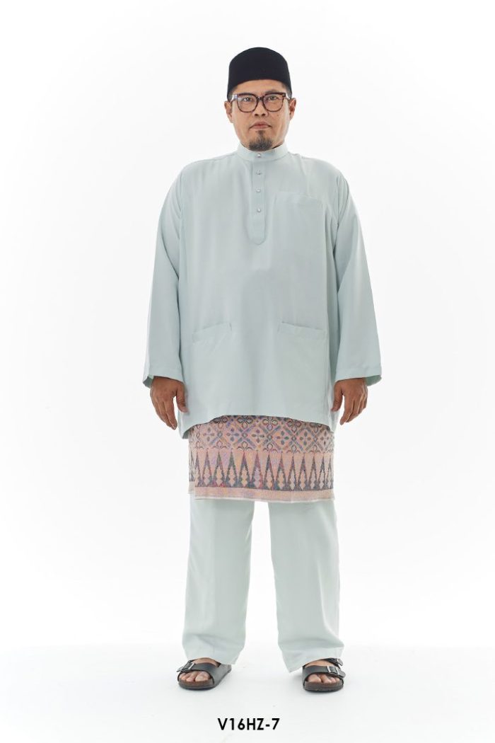 Harriz Baju Melayu in Ice Blue (V16HZ-7)