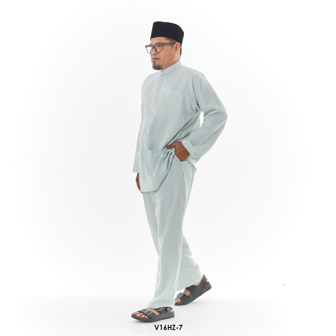 Harriz Baju Melayu in Ice Blue (V16HZ-7) - Image 3