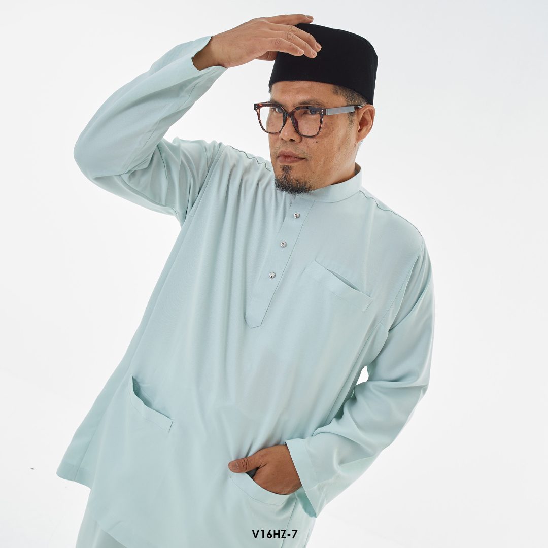 Harriz Baju Melayu in Ice Blue (V16HZ-7) - Image 4