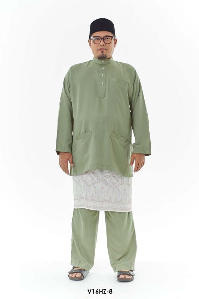 Harriz Baju Melayu in Moss Green (V16HZ-8)