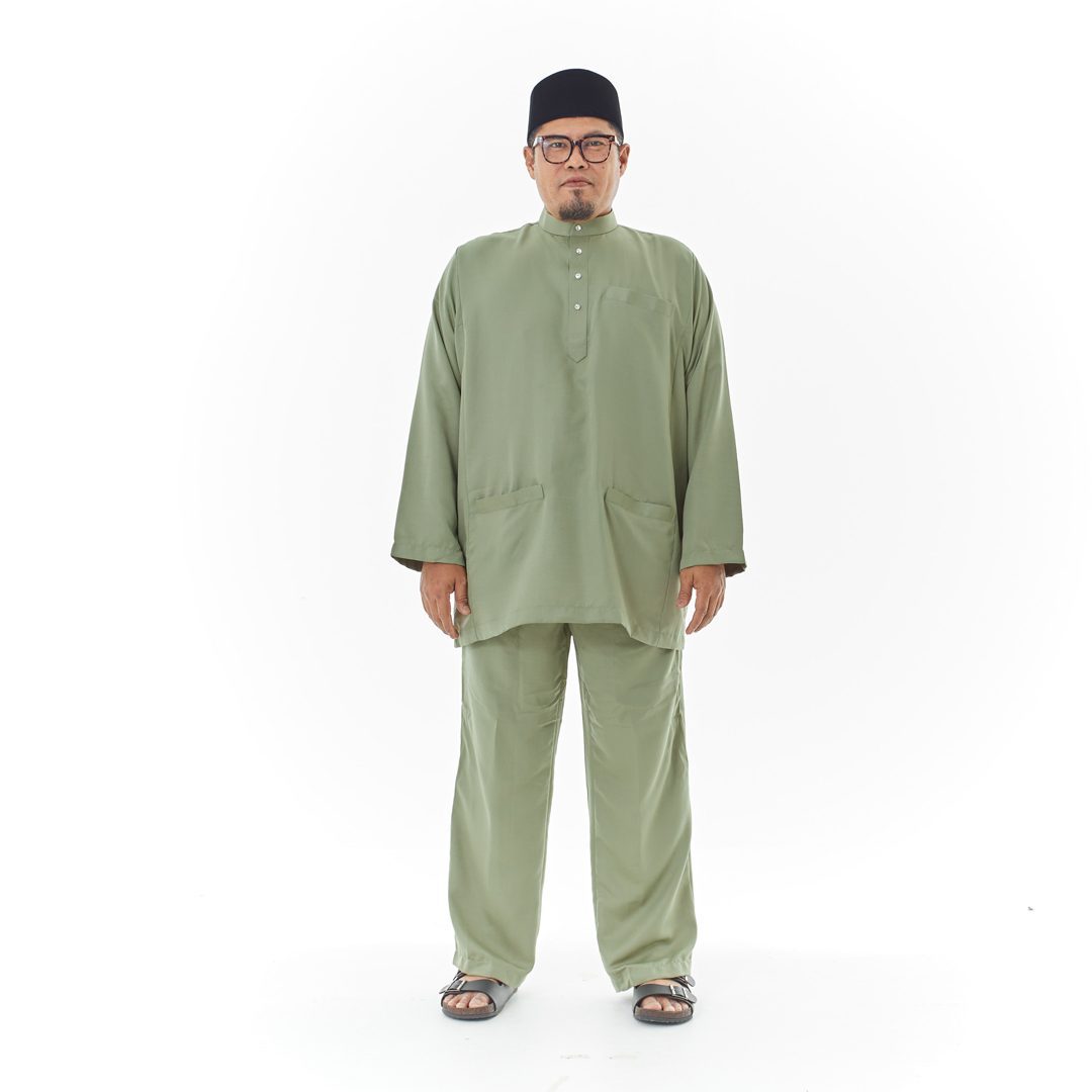 Harriz Baju Melayu in Moss Green (V16HZ-8) - Image 2