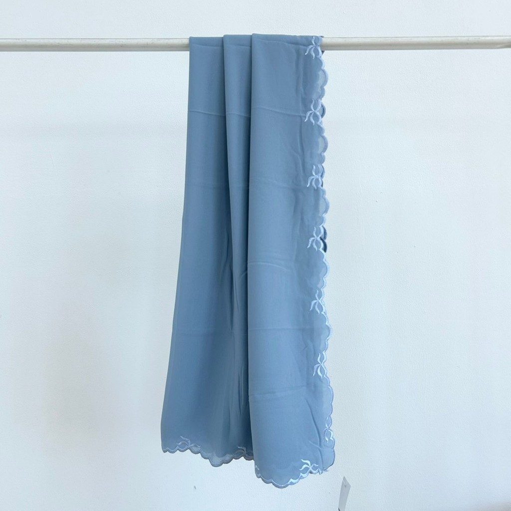 Widuri Shawl in Pastel Blue (SHW2-36-F)