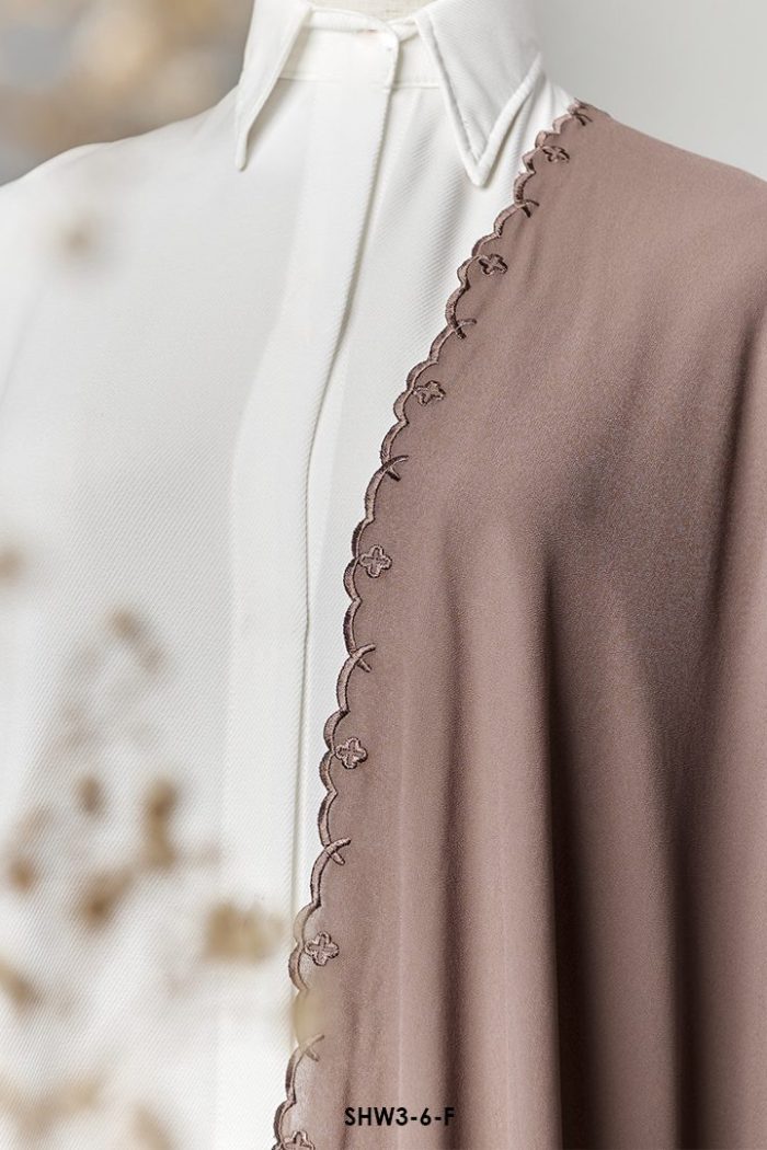 Wirda Shawl in Dark Mocha (SHW3-6-F)