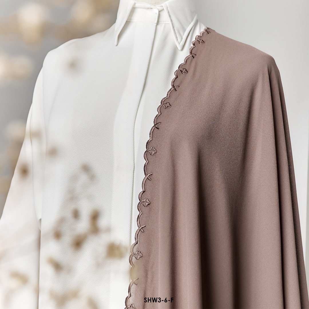 Wirda Shawl in Dark Mocha (SHW3-6-F)