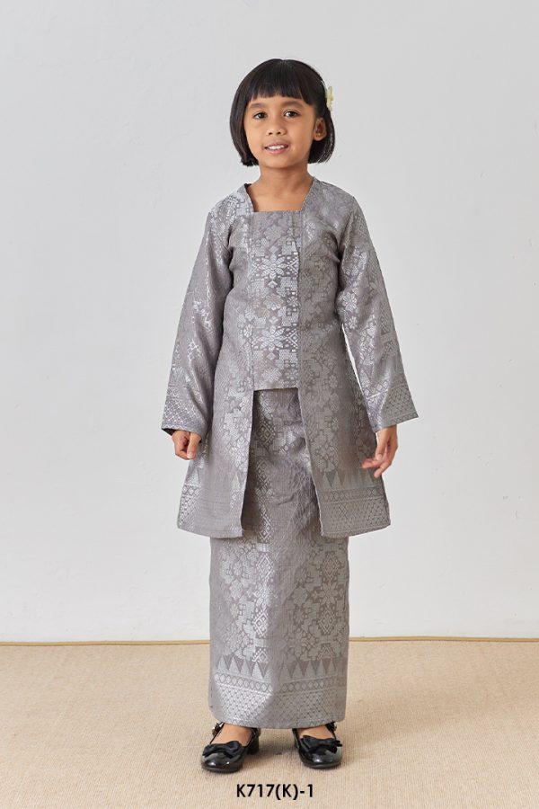 Kebaya Wilda Kids in Gray (K717(K)-1)