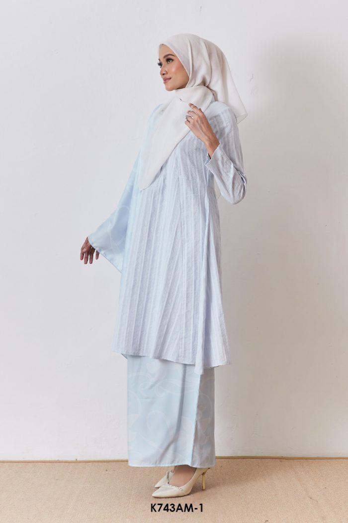 Ameera Kurung With Shawl in Baby Blue (K743AM-1)