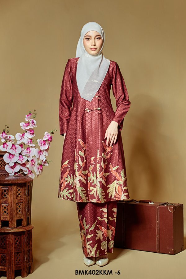 Kebarung Batiq Mia 3.0 Ribbon in Maroon (BMK402KKM-6)