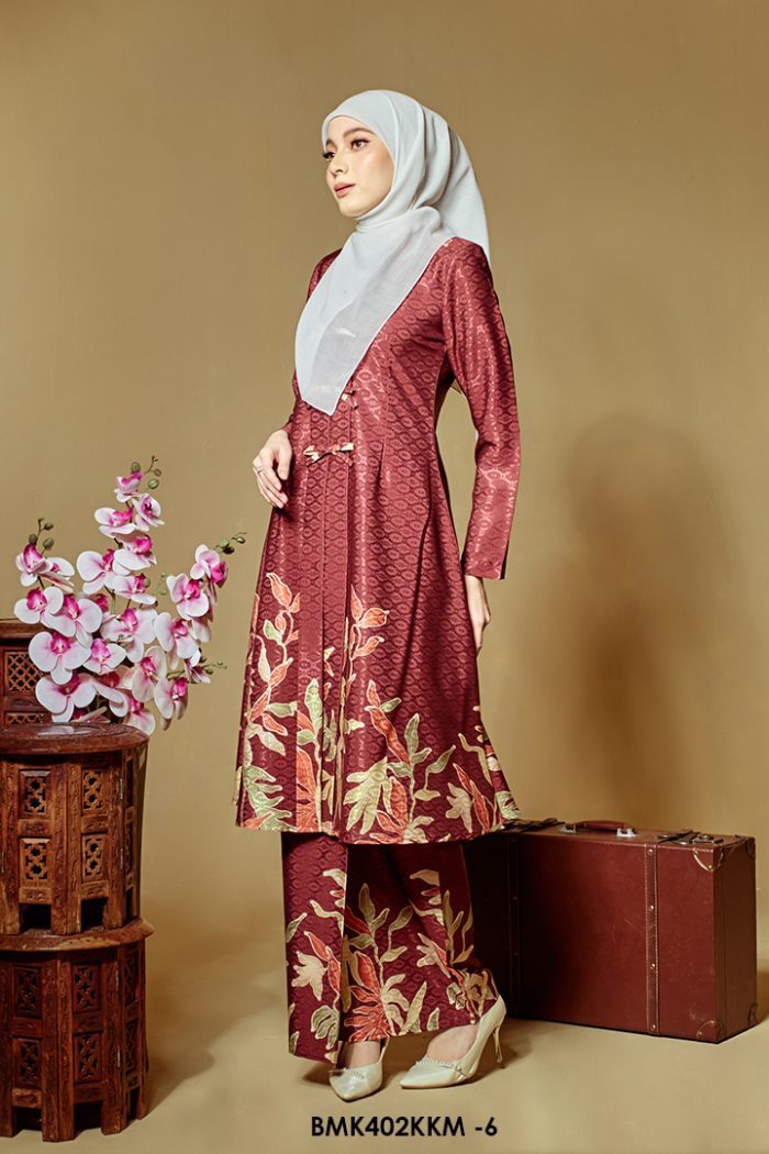 Kebarung Batiq Mia 3.0 Ribbon in Maroon (BMK402KKM-6)