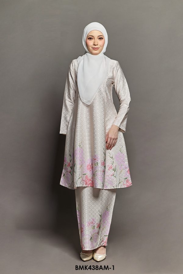 Ameera Kurung Batik Mia in Cream (BMK438AM-1)