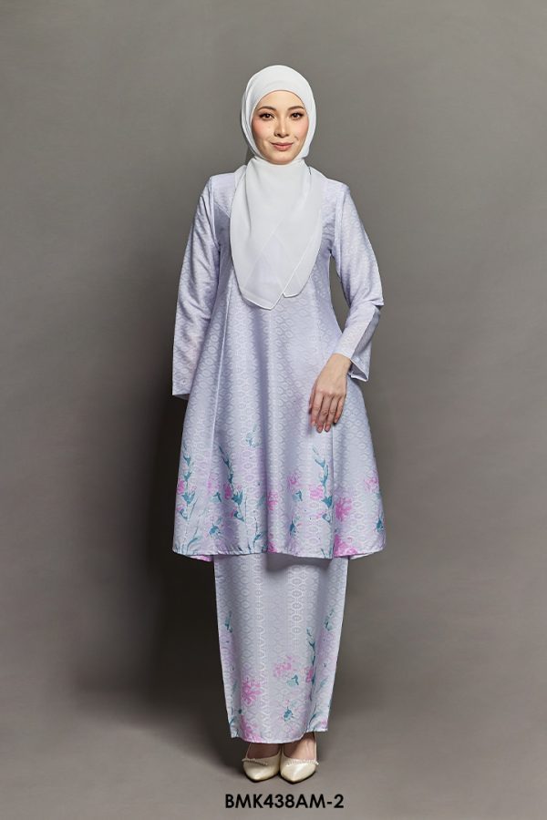 Ameera Kurung Batik Mia in Pure White (BMK438AM-2)