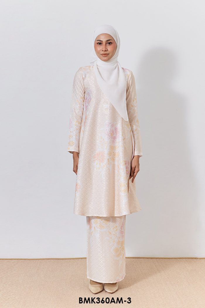 Ameera Kurung Batik Mia in Light Orange (BMK360AM-3)