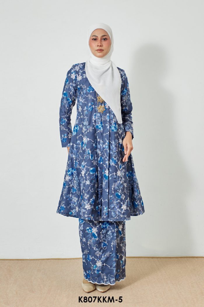 Kebarung Kalthom Sulam in Denim Blue (K807KKM-5)