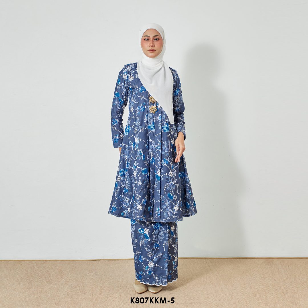 Kebarung Kalthom Sulam in Denim Blue (K807KKM-5)