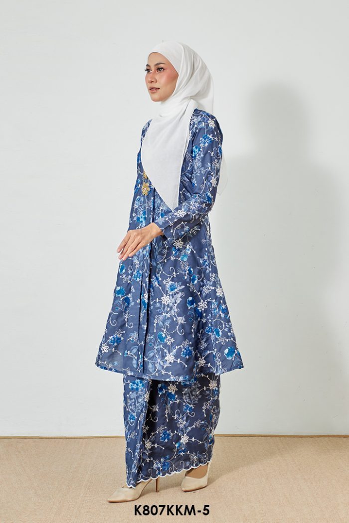 Kebarung Kalthom Sulam in Denim Blue (K807KKM-5)