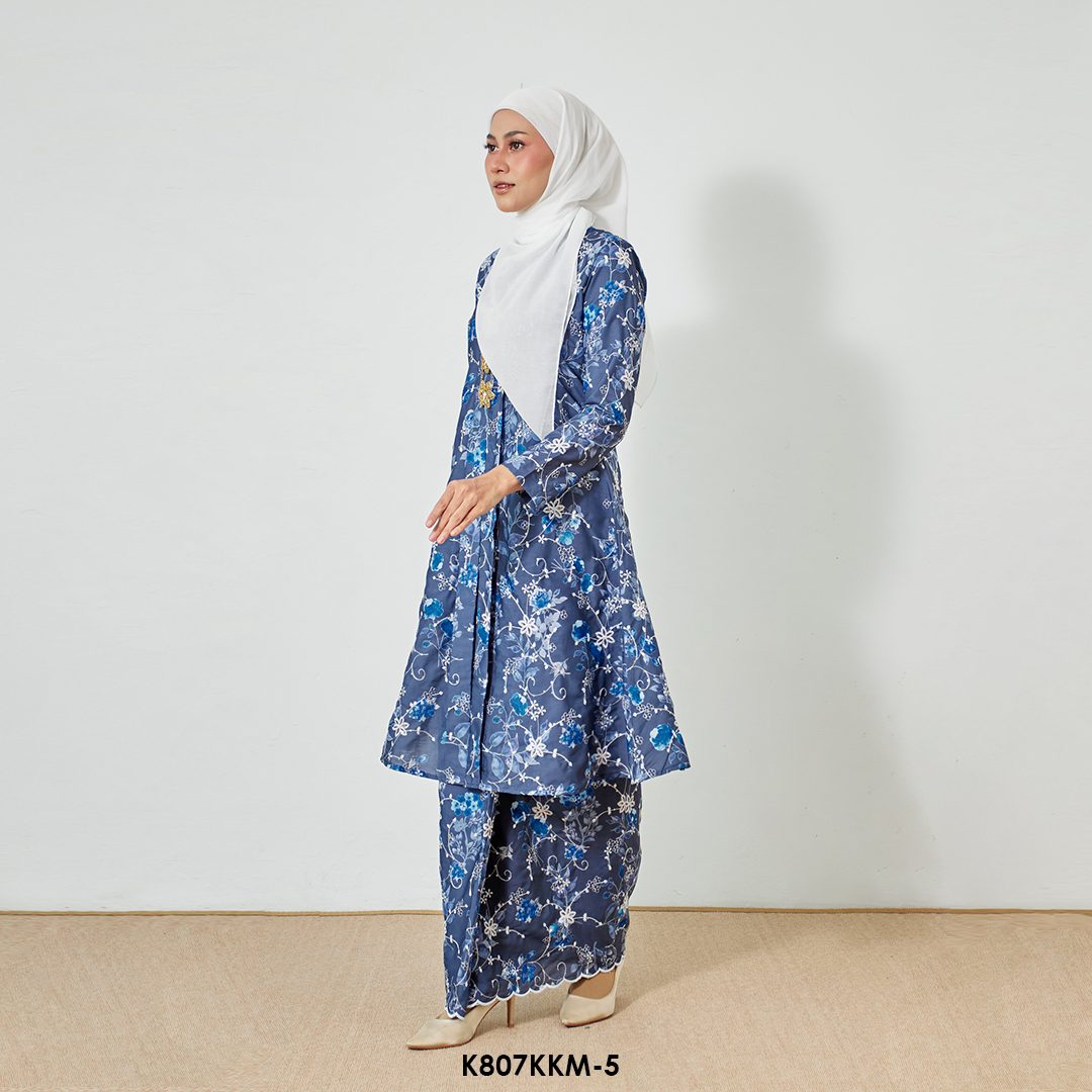 Kebarung Kalthom Sulam in Denim Blue (K807KKM-5) - Image 2