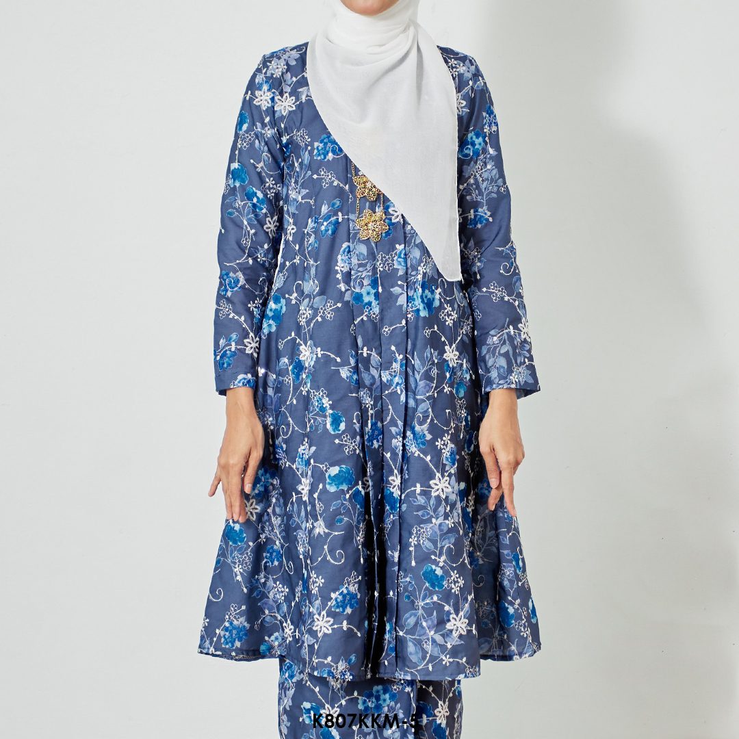 Kebarung Kalthom Sulam in Denim Blue (K807KKM-5) - Image 3