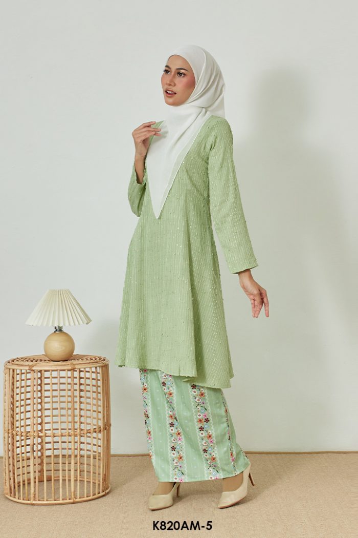 Ameera Kurung in Mint (K820AM-5)