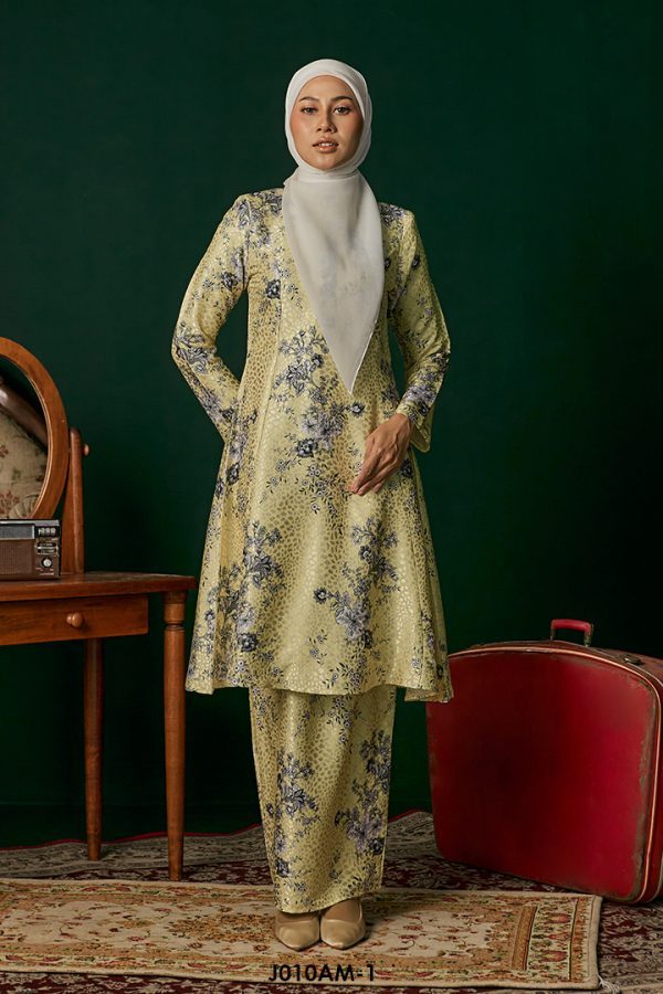 Ameera Kurung in Yellow (J010AM-1)