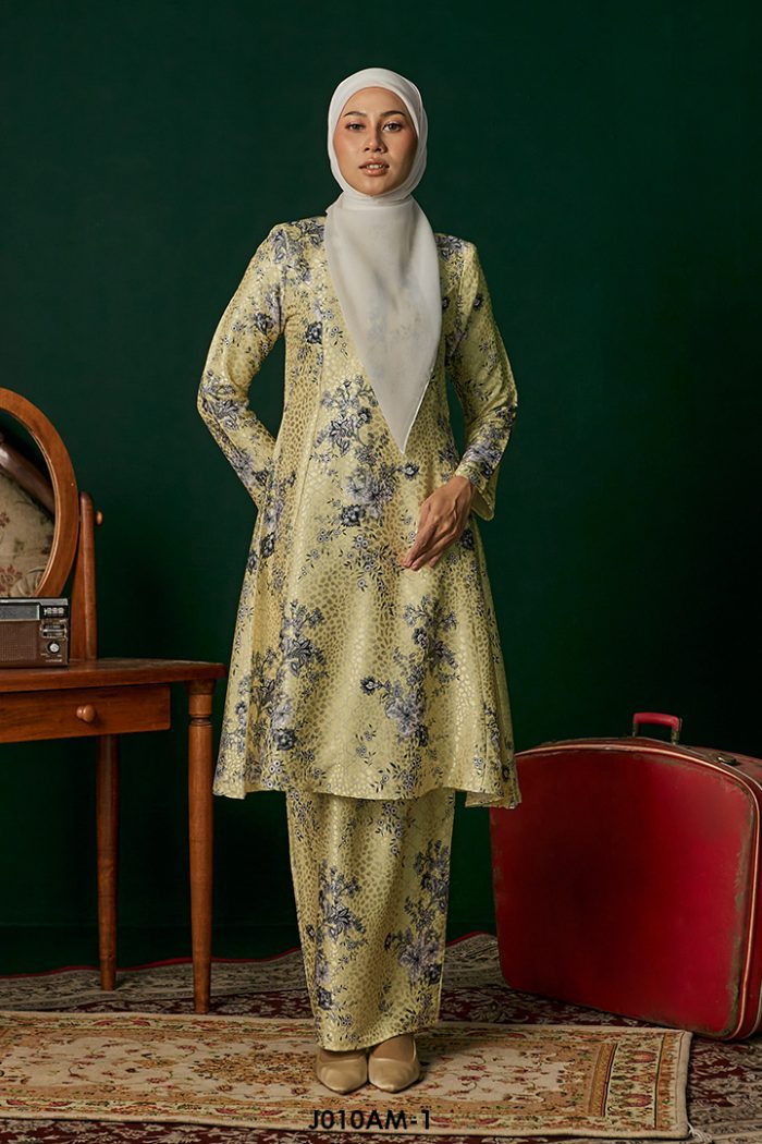 Ameera Kurung in Yellow (J010AM-1)