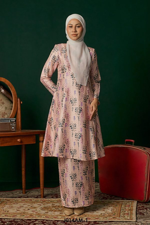 Ameera Kurung in Pink (J014AM-1)