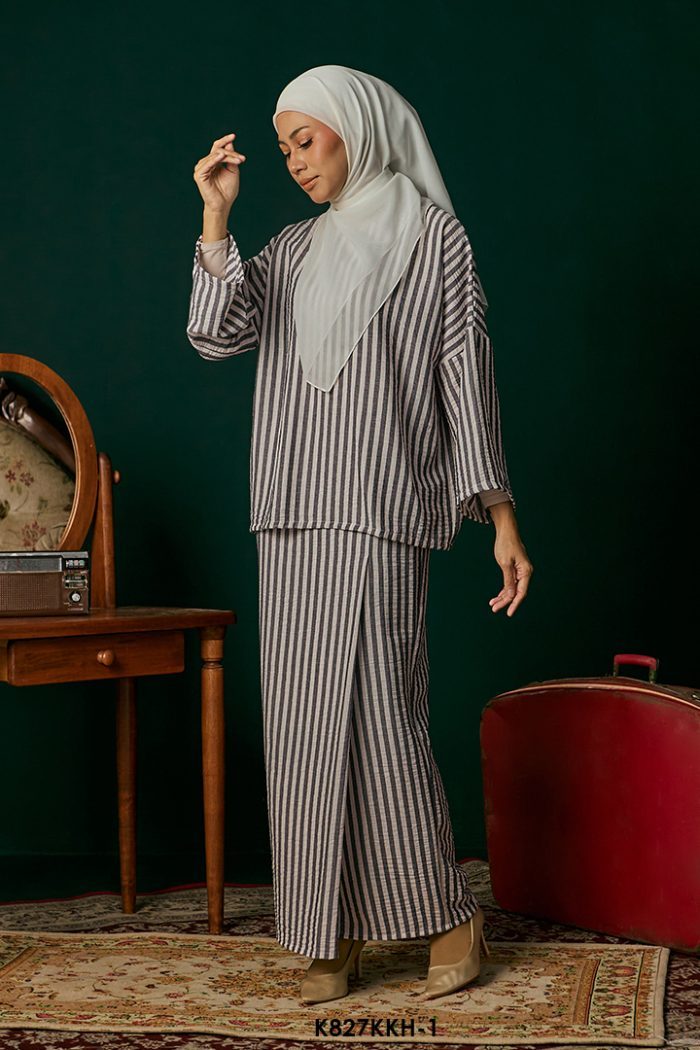 Kurung Kedah in Blue Black (K827KKH-1)