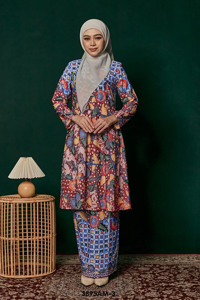 Ameera Kurung in Maroon (3895AM-3)