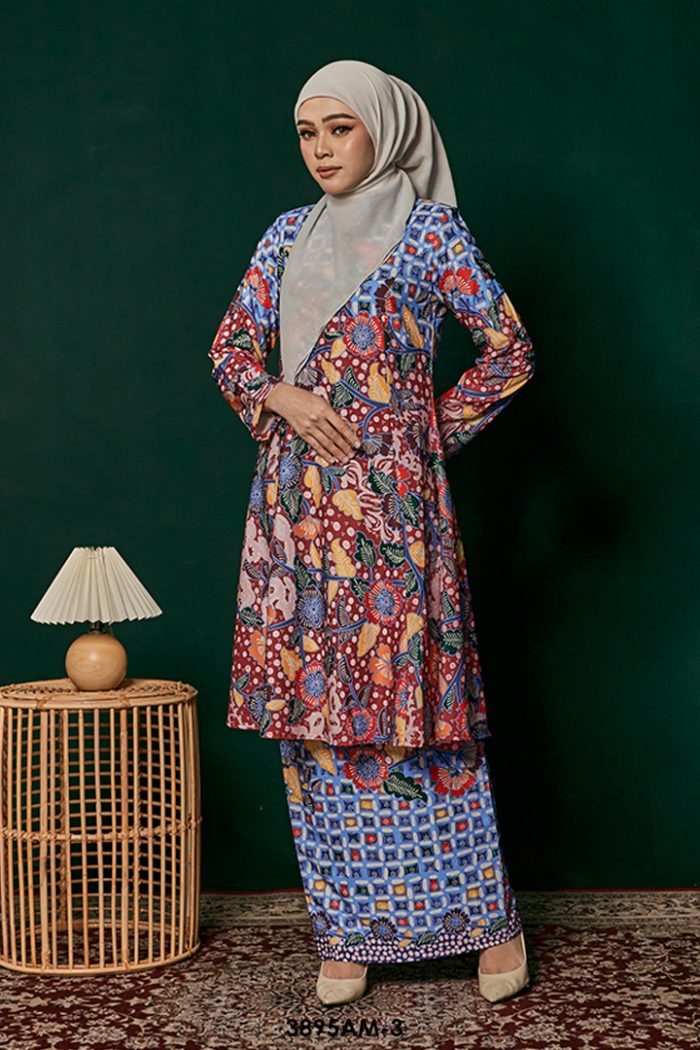 Ameera Kurung in Maroon (3895AM-3)