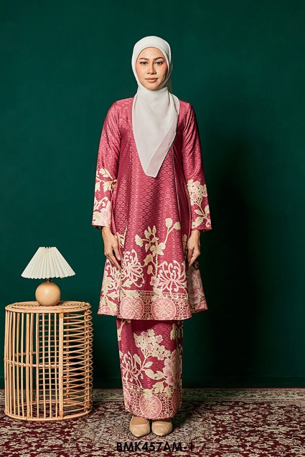 Ameera Kurung in Dark Rose (BMK457AM-1)
