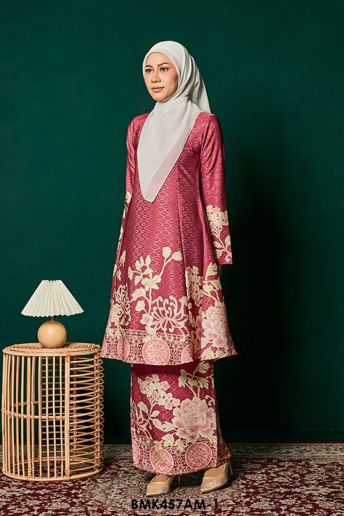 Ameera Kurung in Dark Rose (BMK457AM-1)