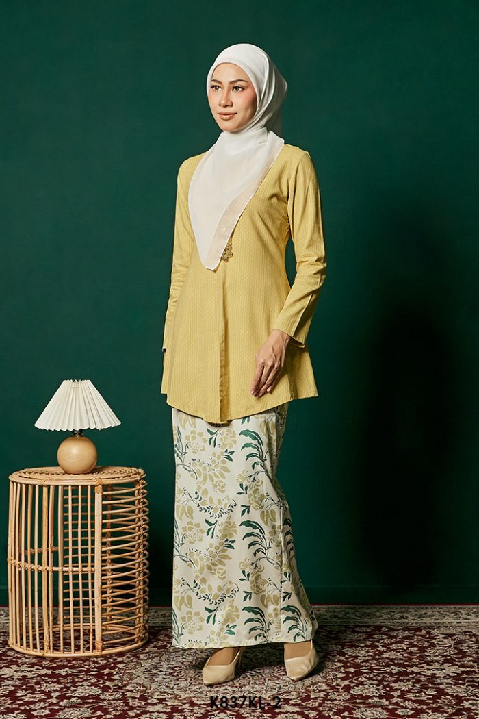 Kebaya Latifah in Butter Yellow (K837KL-2)