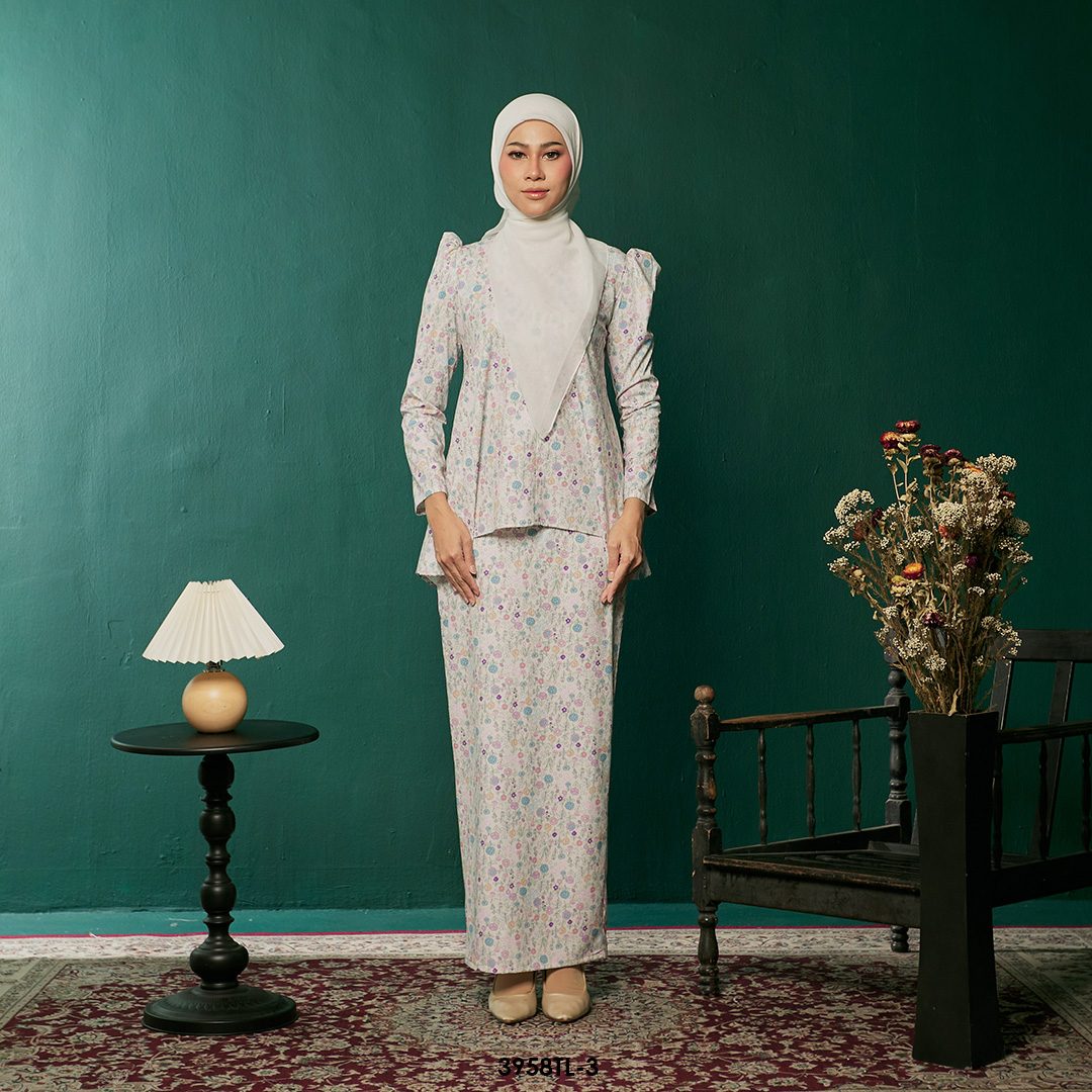 Taleeya Kurung in Off White (3958TL-3)