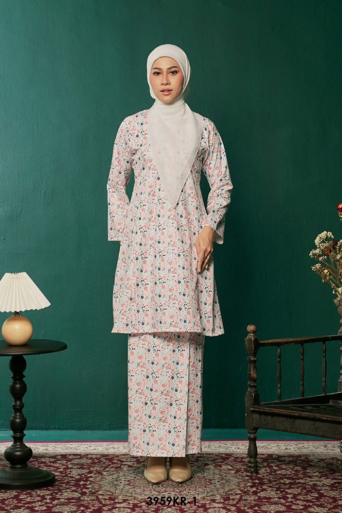 Riau Kurung in Sunset Orange (3959KR-1)