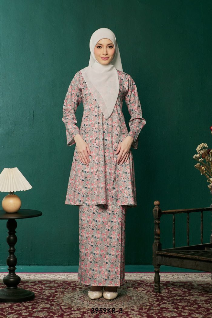 Riau Kurung in Ash Grey (3959KR-3)