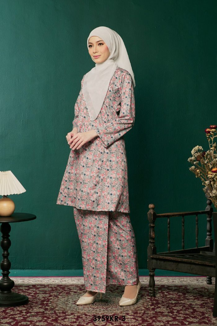 Riau Kurung in Ash Grey (3959KR-3)