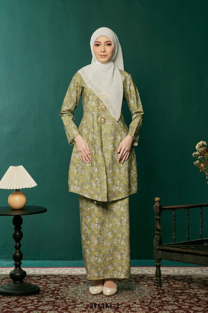Kebaya Latifah 2.0 in Olive (3961KL-2)