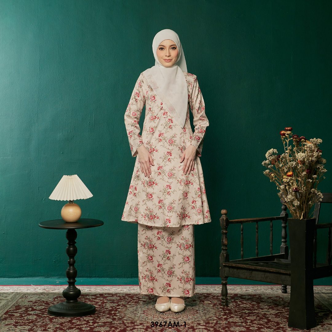 Ameera Kurung in Cream (3967AM-1)