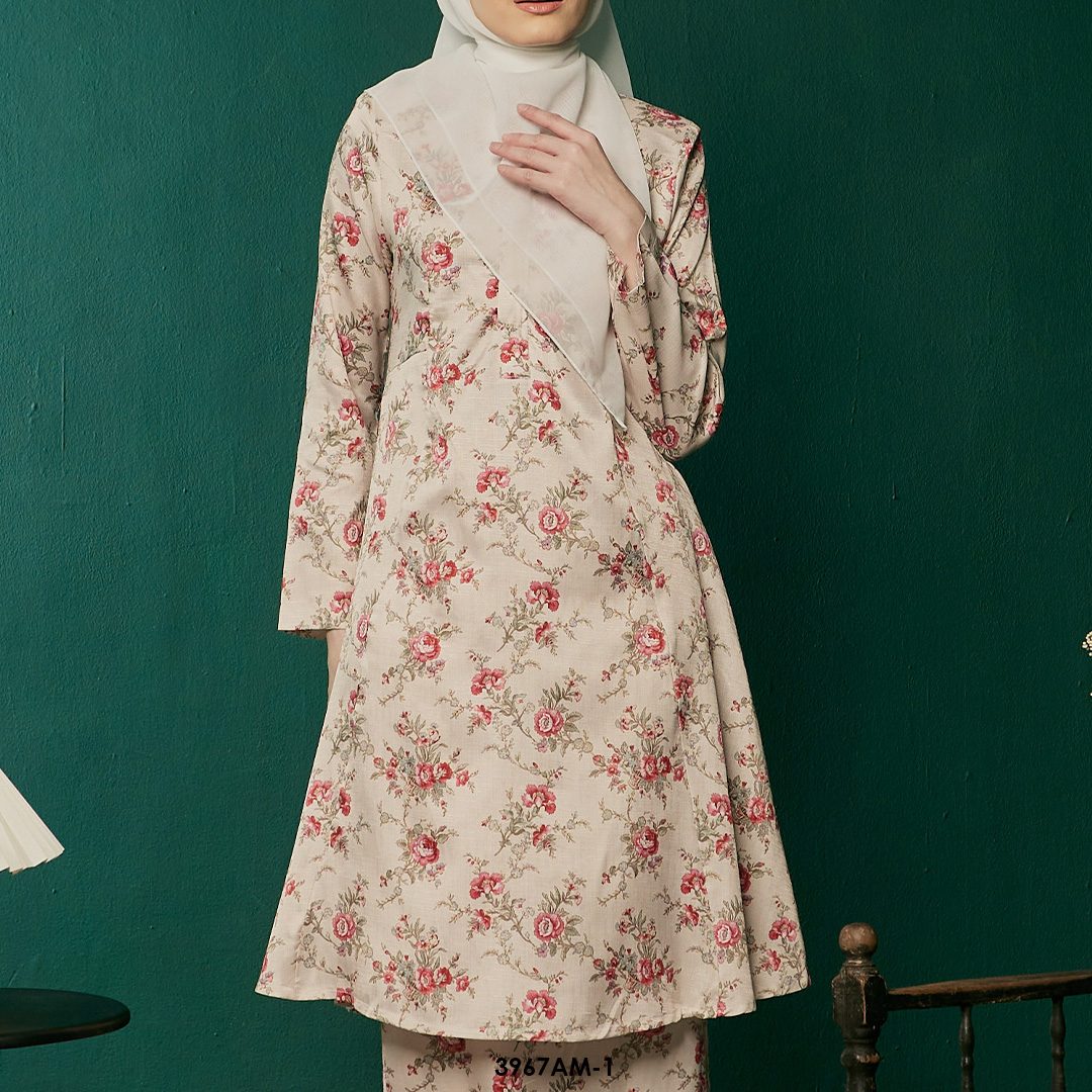 Ameera Kurung in Cream (3967AM-1) - Image 4